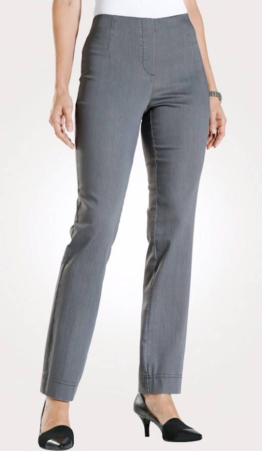 MONA Instapbroek van sportief materiaal Grijs