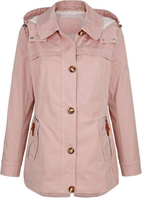 MONA Jas met afneembare capuchon Roze