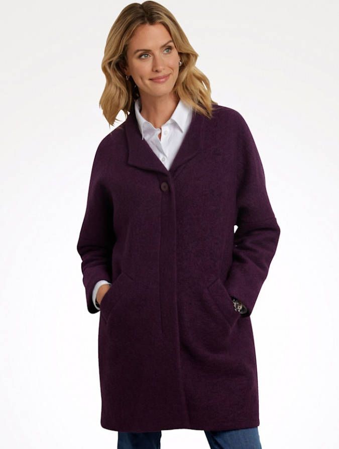 MONA Jas met trendy kelkkraag Berry