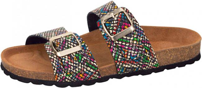 MONA Muiltje in een opvallend design Zwart/Multicolor