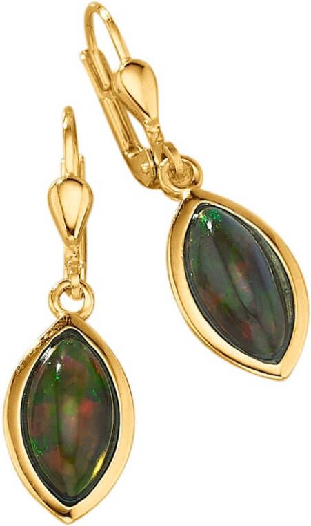 MONA Oorbellen met kristalopalen Goudkleur