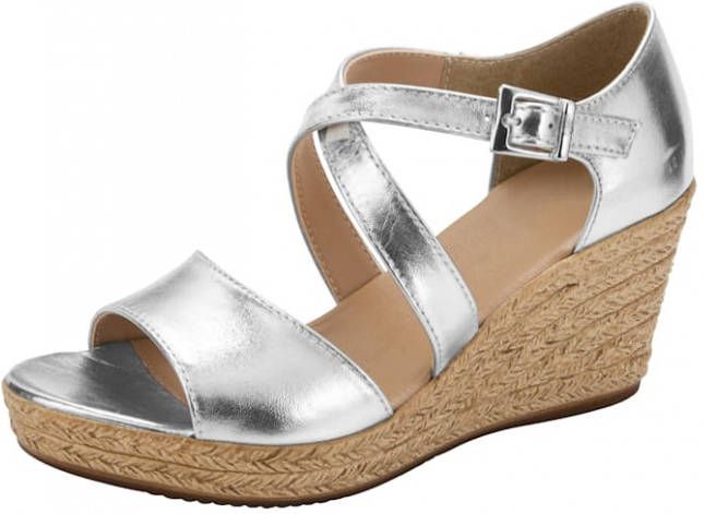 MONA Sandaaltje met riempjes Zilverkleur