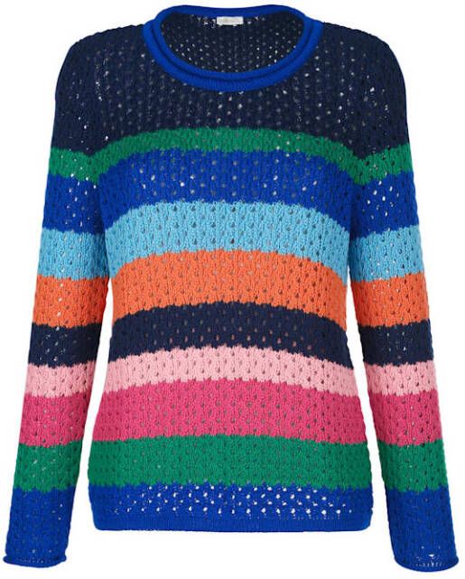 MONA Trui met kleurrijke strepen Multicolor