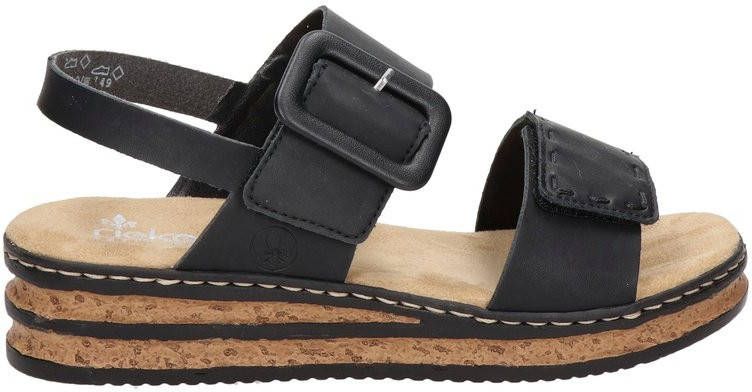 Rieker Antistress sandalen zwart