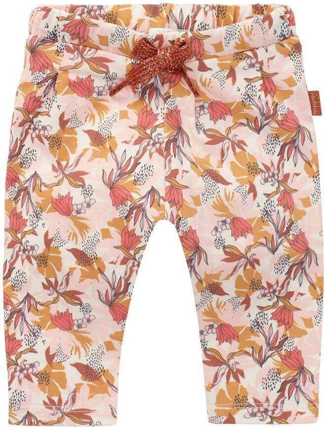 Noppies regular fit broek Aksaray met all over print rood/roze/geel