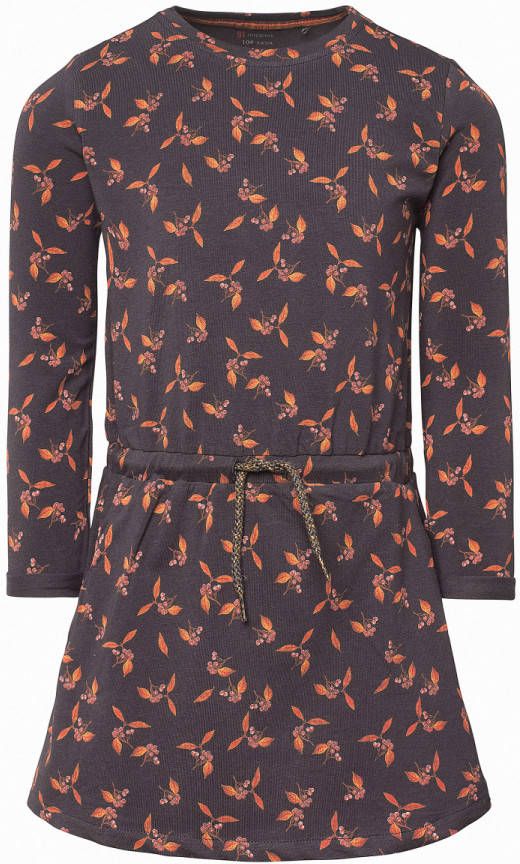 Noppies gebloemde jurk Beawar antraciet