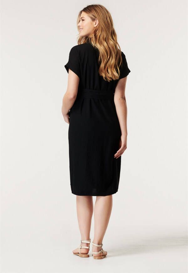 Noppies zwangerschaps en voedingsjurk Koloa zwart