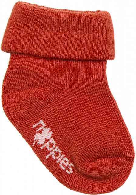 Noppies ! Unisex 2-pack Sokken Maat 68 Oranje Katoen/polyamide/elasthan