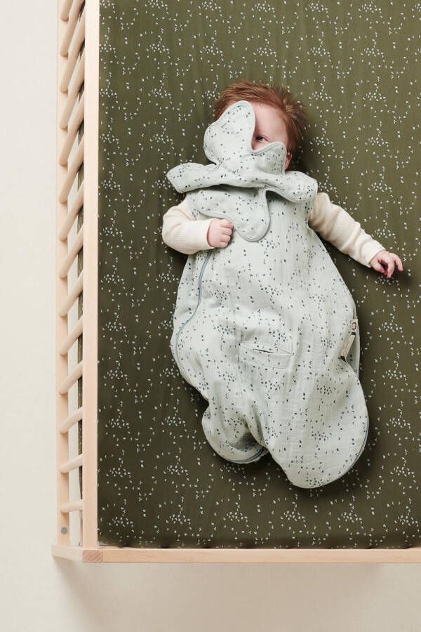 Noppies Baby Comfort Botanical muslin baby zomerslaapzak GOTS Puritan Gray