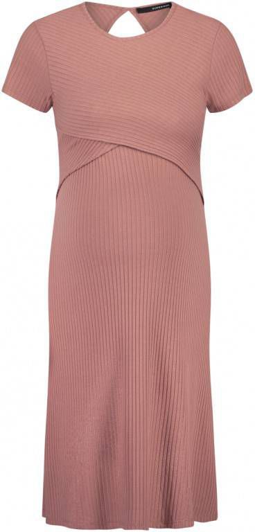 Supermom zwangerschap voeding jurk roze