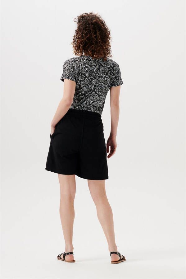 Supermom zwangerschapsshirt met all over print zwart