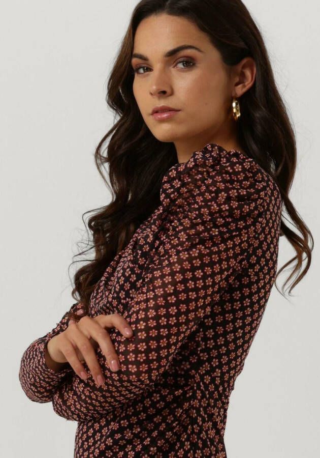 Fabienne Chapot Bella jurk zwarte bloem afdrukken , Zwart, Dames