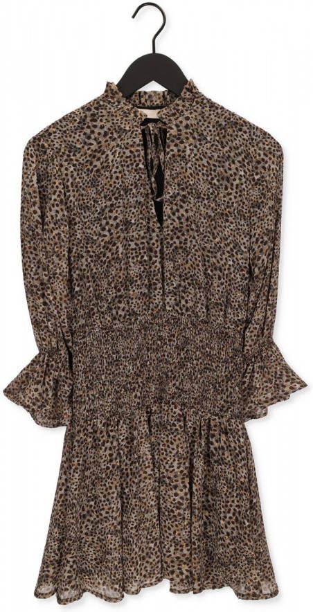 Liu Jo Bruine Mini Jurk Abito Ts.nav Creponne