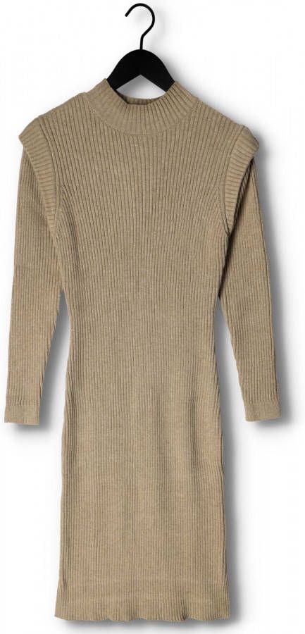 Minus Beige Midi Jurk Avaline Knit Dress 1