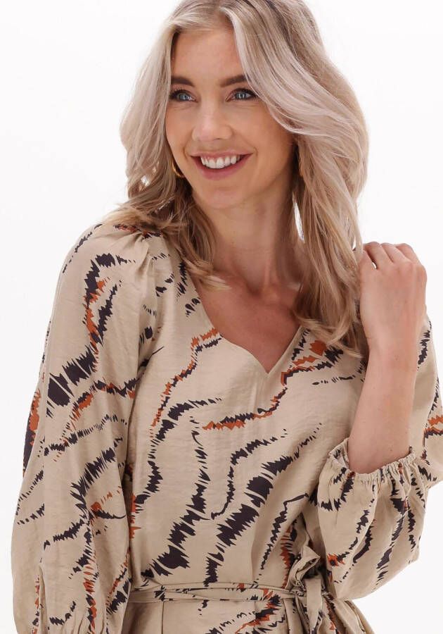 Minus Beige Midi Jurk Luvana Dress