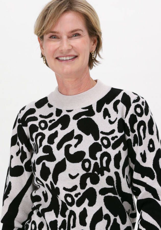 Object Collectors Item Objthess L/S Jacquard Knit Dress , Wit, Dames