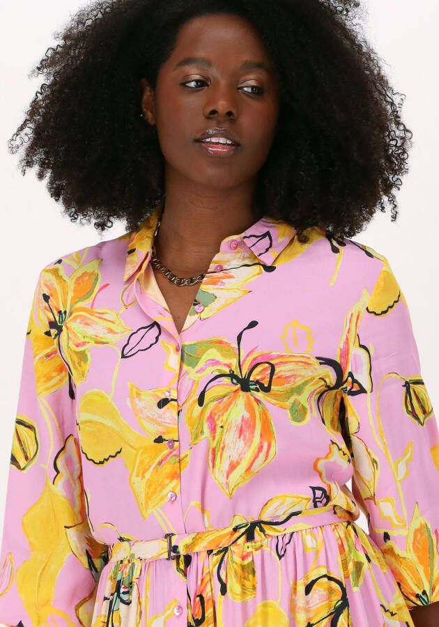 Pom Amsterdam Sp6847 Maxi Print Jurk Lily , Roze, Dames