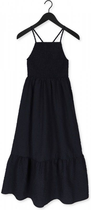 Scotch & Soda Zwarte Midi Jurk Midi Length Halter Dress With Smocking Details