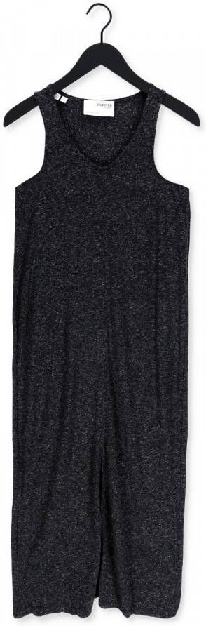 Selected Femme Donkergrijze Maxi Jurk Slfivy Sl Ankle Slit Dress