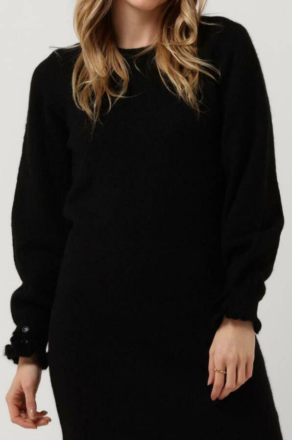 Selected Femme Zwarte Midi Jurk Sia Juma Ls Knit Dress