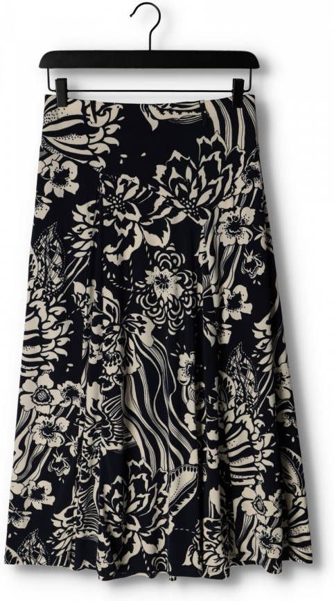 Vanilia Blauwe Midirok Swirl Midi