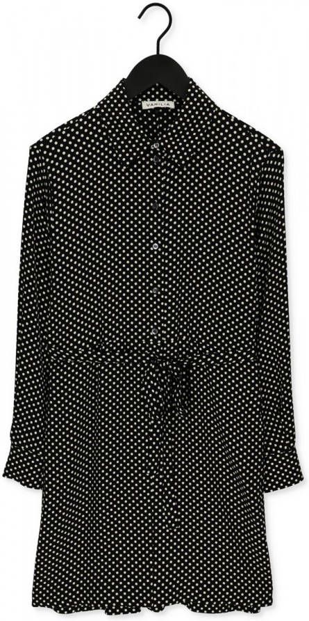 Vanilia Mini blousejurk met steekzakken en stippenprint