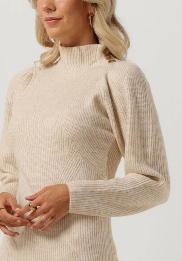 Y.A.S. Beige Midi Jurk Yasjoha Ls Knit Dress