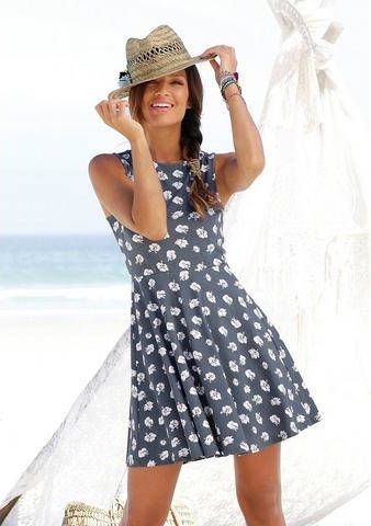 Beachtime Strandjurk met bloemenprint