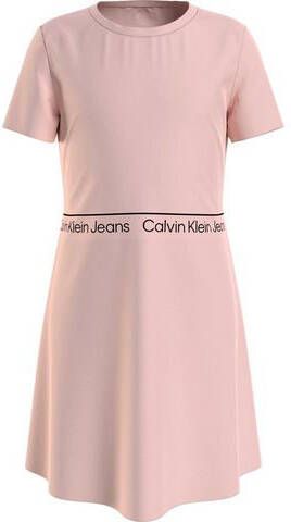 Calvin Klein Skaterjurk LOGO TAPE SS PUNTO DRESS