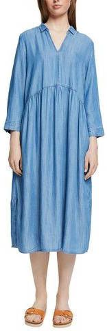 Esprit Midi jurk met steekzakken opzij