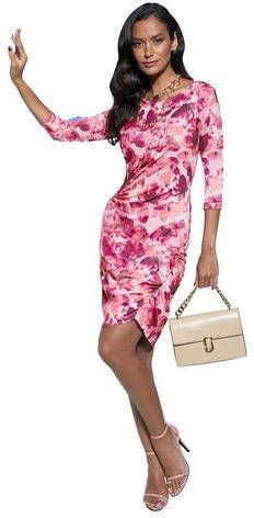 heine Gedessineerde jurk Jerseyjurk