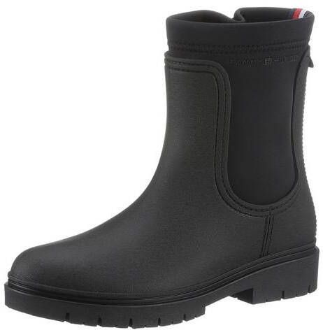 Tommy Hilfiger Zwarte Regenlaarzen Rain Boot Ankle