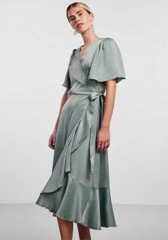Y.A.S Wikkeljurk YASTHEA 2/4 MIDI WRAP DRESS S. NOOS