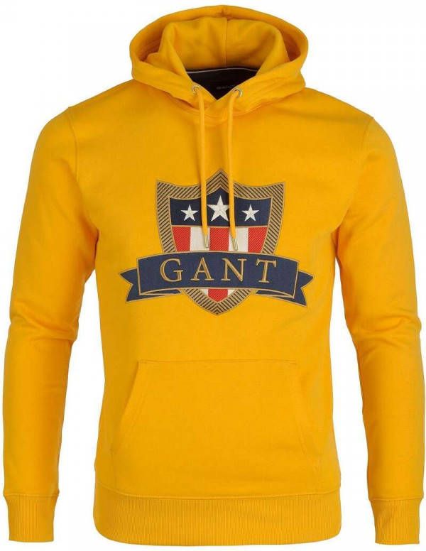 GANT Regular Fit Hooded Sweatshirt geel, Bedrukt