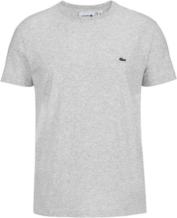 Lacoste Heren T shirt met ronde hals en pima katoenjersey , Grijs, Heren