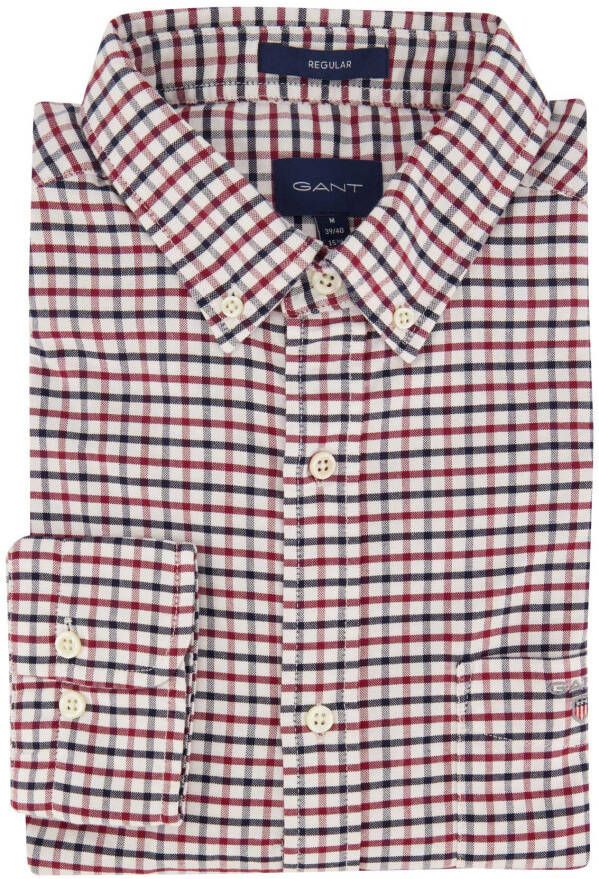 Gant Casual hemd lange mouw d1. reg oxford tattersall bd 3042230/604