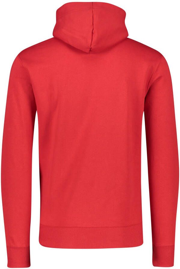 Gant Geprinte sweater rood katoen hoodie