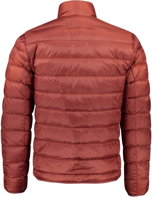 Gant jack bruin normale fit synthetisch effen rits