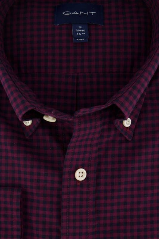 Gant The Broadcloth Gingham regular fit overhemd met ruitdessin