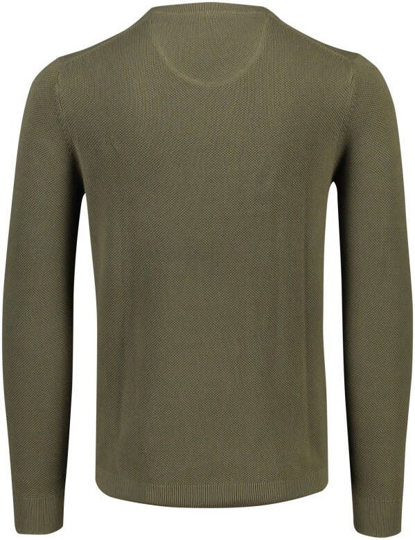 GANT Trui ronde hals 100% katoen groen