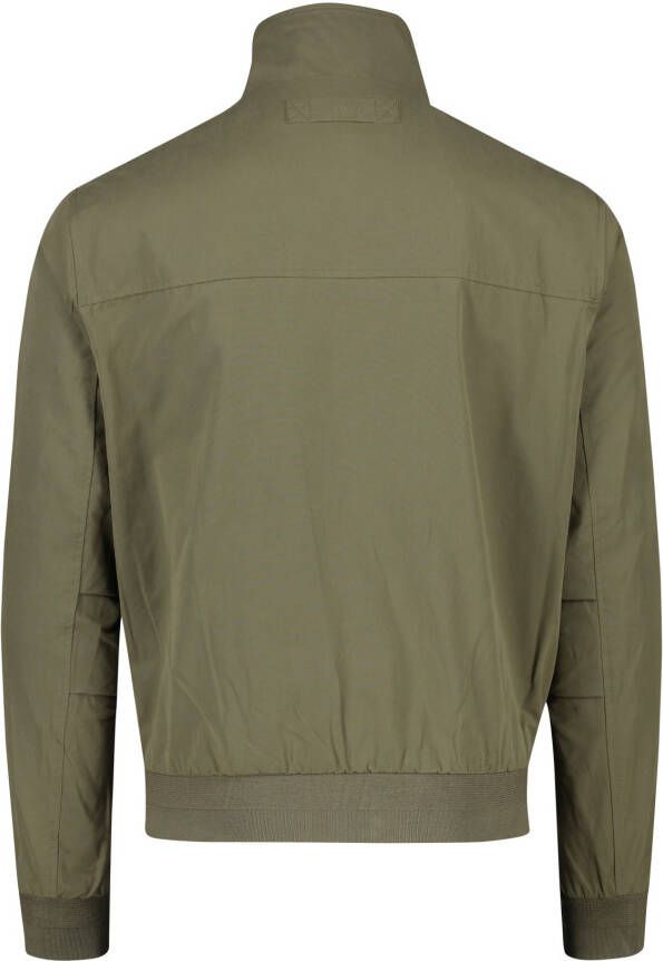 Gant tussenjas olijfgroen normale fit katoen effen