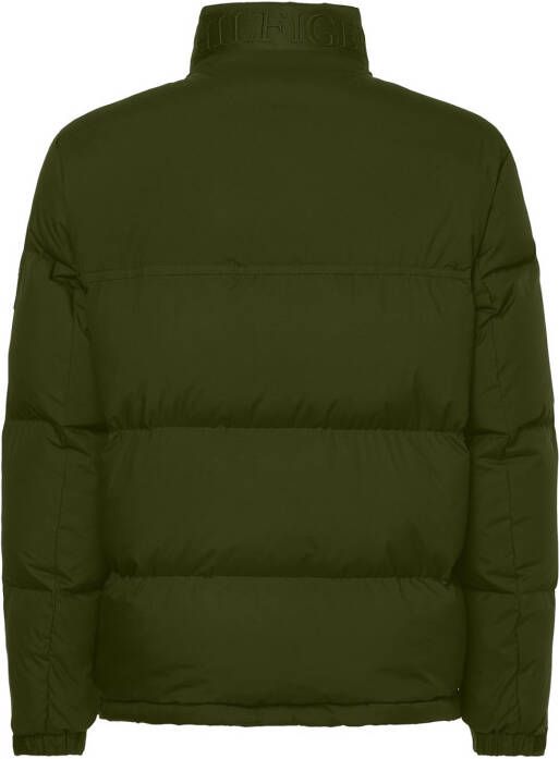 Tommy Hilfiger Olijf Gewatteerde Jas Hilfiger Down Stand Collar Jkt