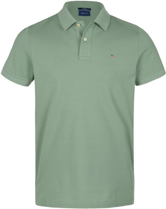 Gant Original Pique SS Rugger Kalamata Green , Groen, Heren