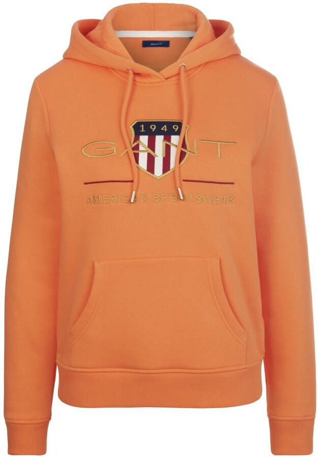 GANT Sweatshirt capuchon en lange mouwen oranje