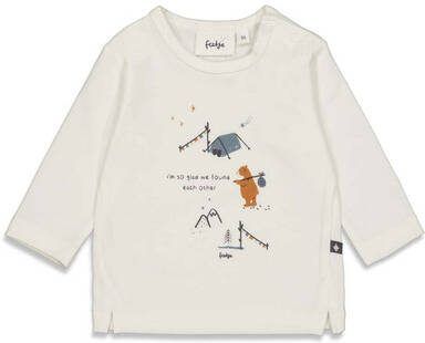 Feetje Long Sleeve Shirt So Glad Griddly Bear Off white