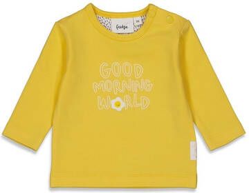 Feetje ! Unisex Shirt Lange Mouw -- Geel Katoen/elasthan