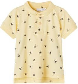 NAME IT MINI polo NMMVOLO met all over print geel