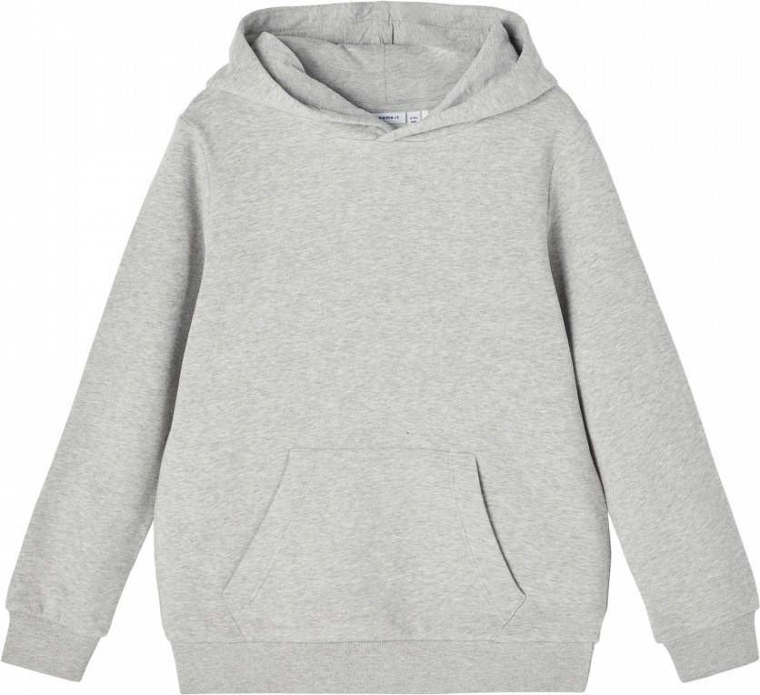 NAME IT KIDS gemêleerde hoodie NKMLENO grijs melange