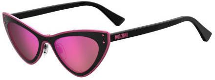 Moschino Ladies Black Oval Sunglasses , Zwart, Dames