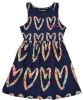 Desigual A lijn jurk met all over print en plooien donkerblauw/multicolor online kopen